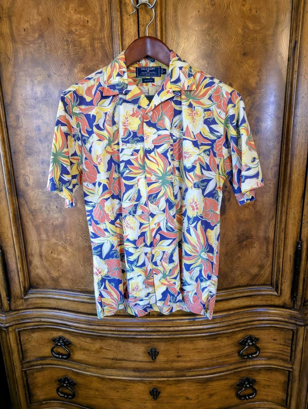 Polo Sport (M) Camp Shirt Yellow/orange
